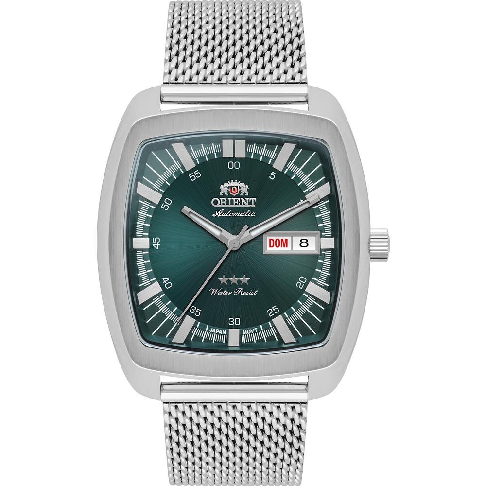 Relógio Orient Masculino Ref: F49ss030 E1sx Automático Retangular Prateado Cinza 1