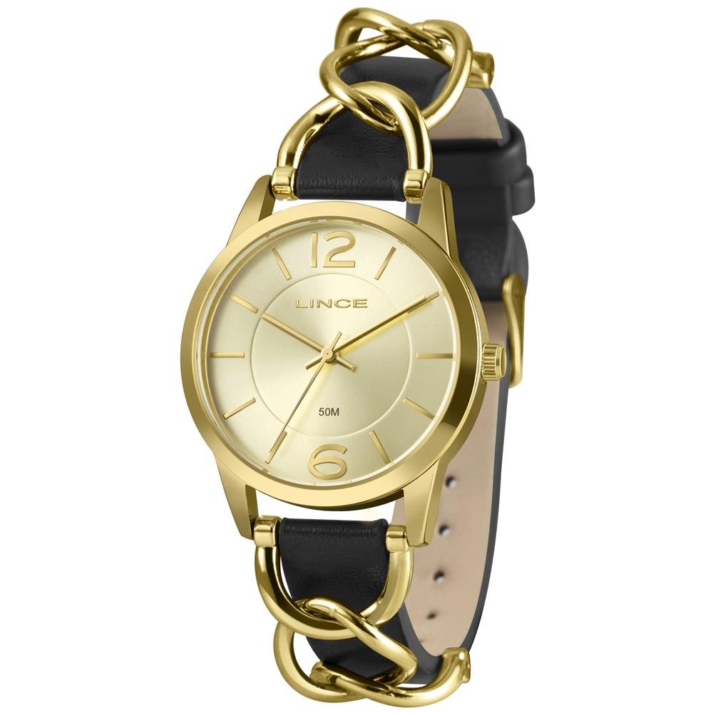 Relógio Lince Feminino Ref: Lrc4777l38 C2px Casual Dourado Multicores 1