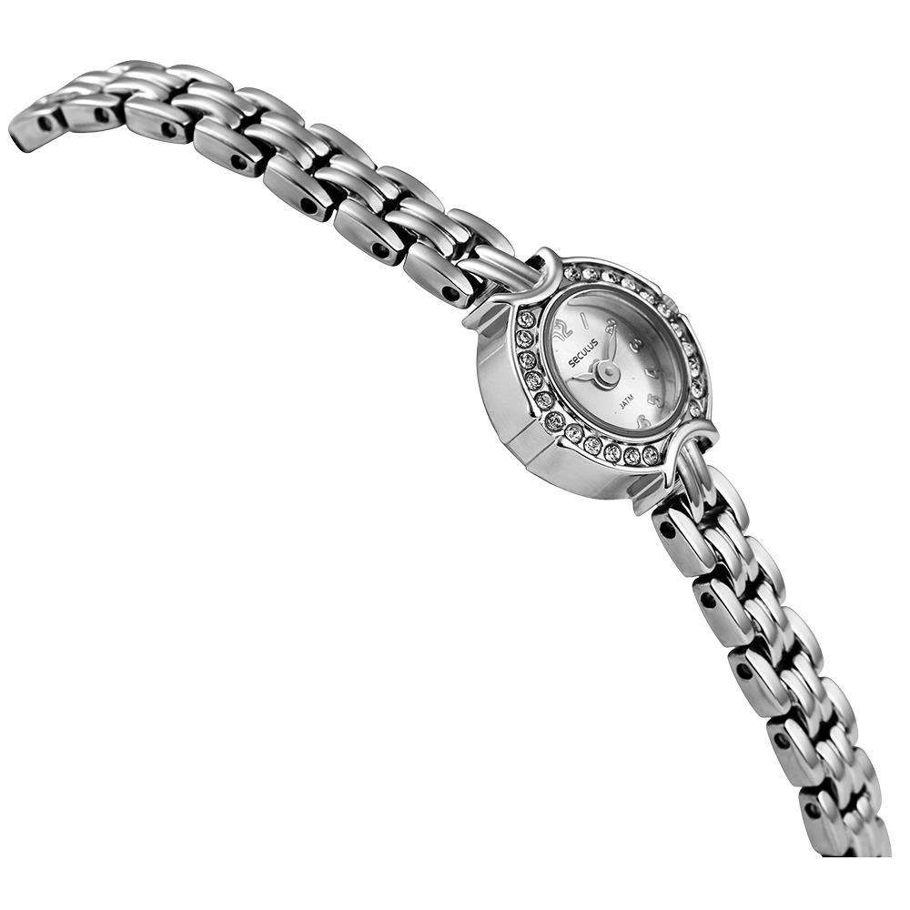 Relógio Seculus Feminino Ref: 20091l0svna4 Social Mini Prateado Prata 3