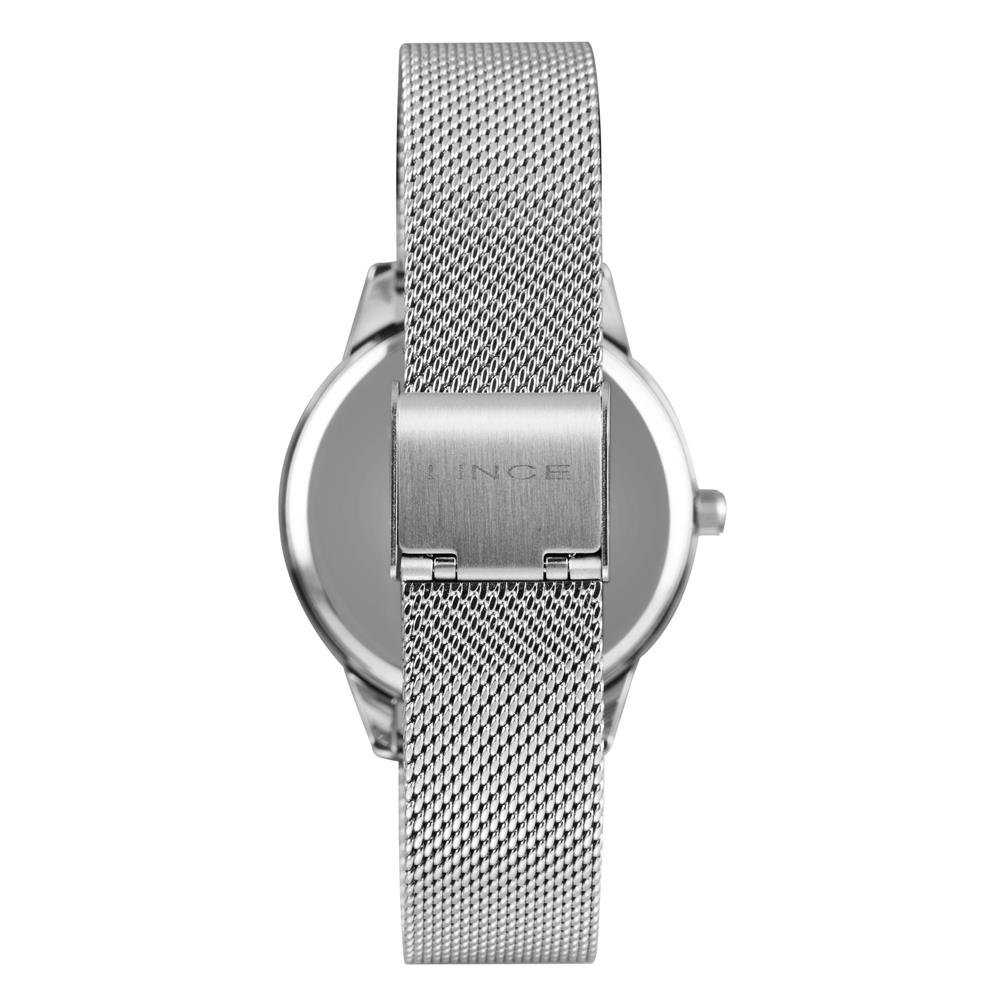 Relógio Lince Feminino Ref: Lrm4809l36 S1sx Caveira Mesh Prateado Prata 3
