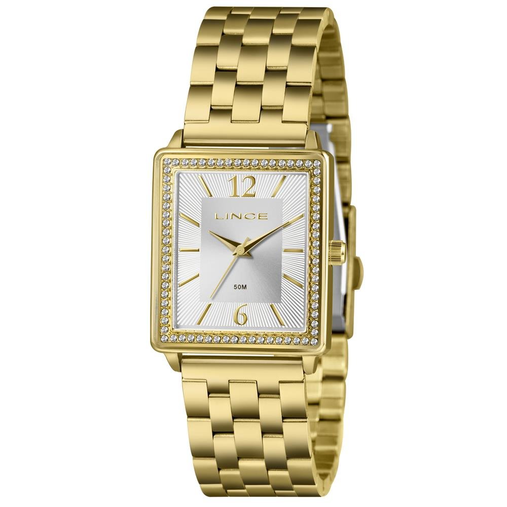 Relógio Lince Feminino Ref: Lqg4810l28 S2kx Retangular Dourado