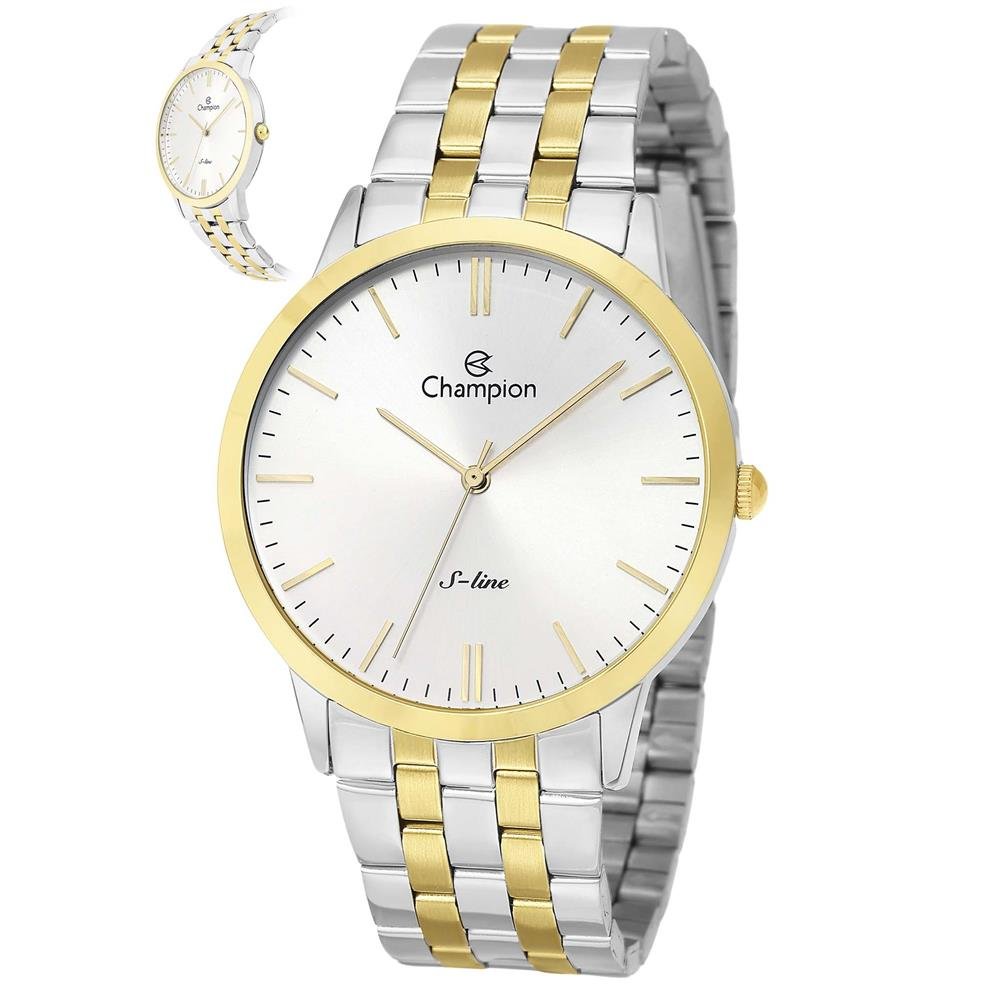 Relógio Champion Masculino Ref: Cn21103s Slim Bicolor