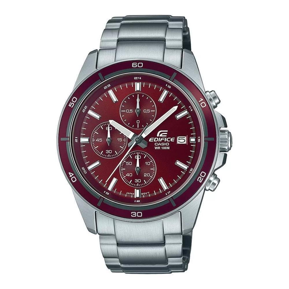 Relógio Casio Masculino Ref: Efr-526d-5cvudf Edifice Cronógrafo Prateado Prata 1
