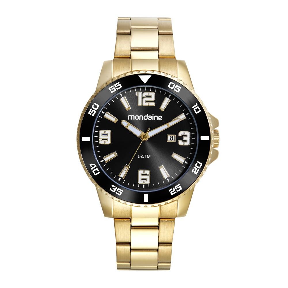 Relogio Mondaine Masculino Ref: 83509gpmvde1 Esportivo Dourado Dourado