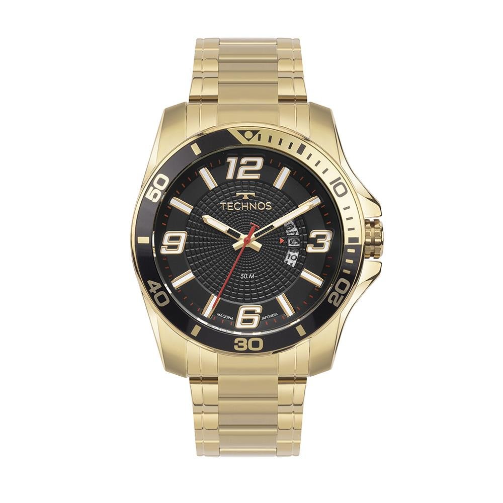 Relógio Technos Masculino Ref: 2117lfo/1p Racer Dourado Dourado 1