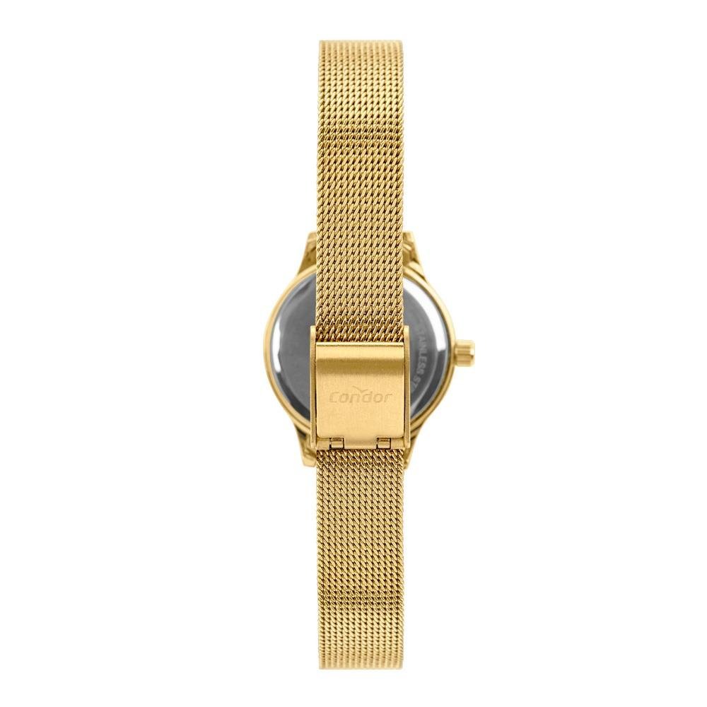 Relógio Condor Feminino Ref: Co2035mzs/4k Clássico Mesh Dourado Dourado 2