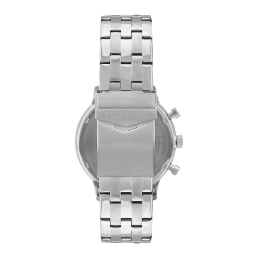 Relógio Technos Masculino Ref: Js15enr/1a Cronógrafo Prateado Prata 3