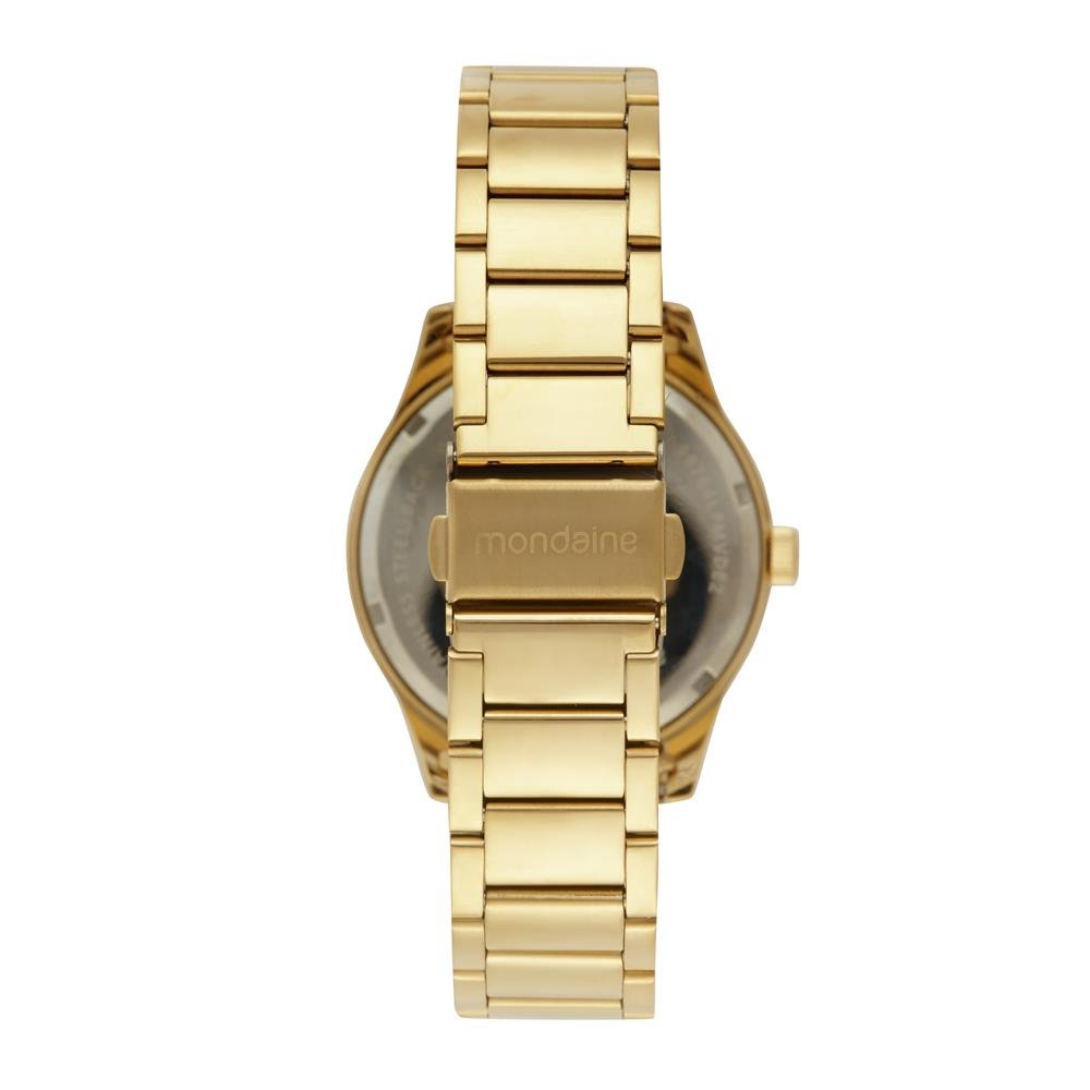 Relogio Mondaine Feminino Ref: 99764lpmvde2 Casual Dourado Dourado 2