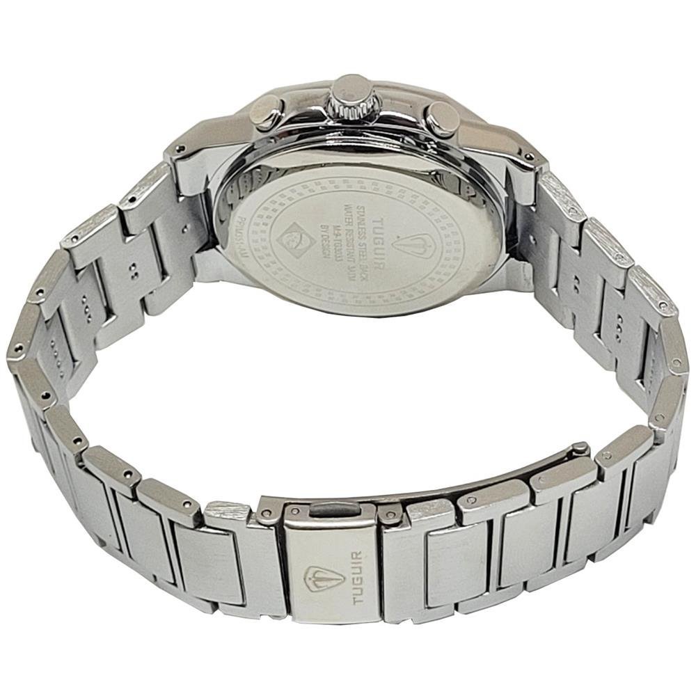 Relógio Tuguir Masculino Ref: 2279 Tg30333 Retangular Anadigi Prateado Prata 3
