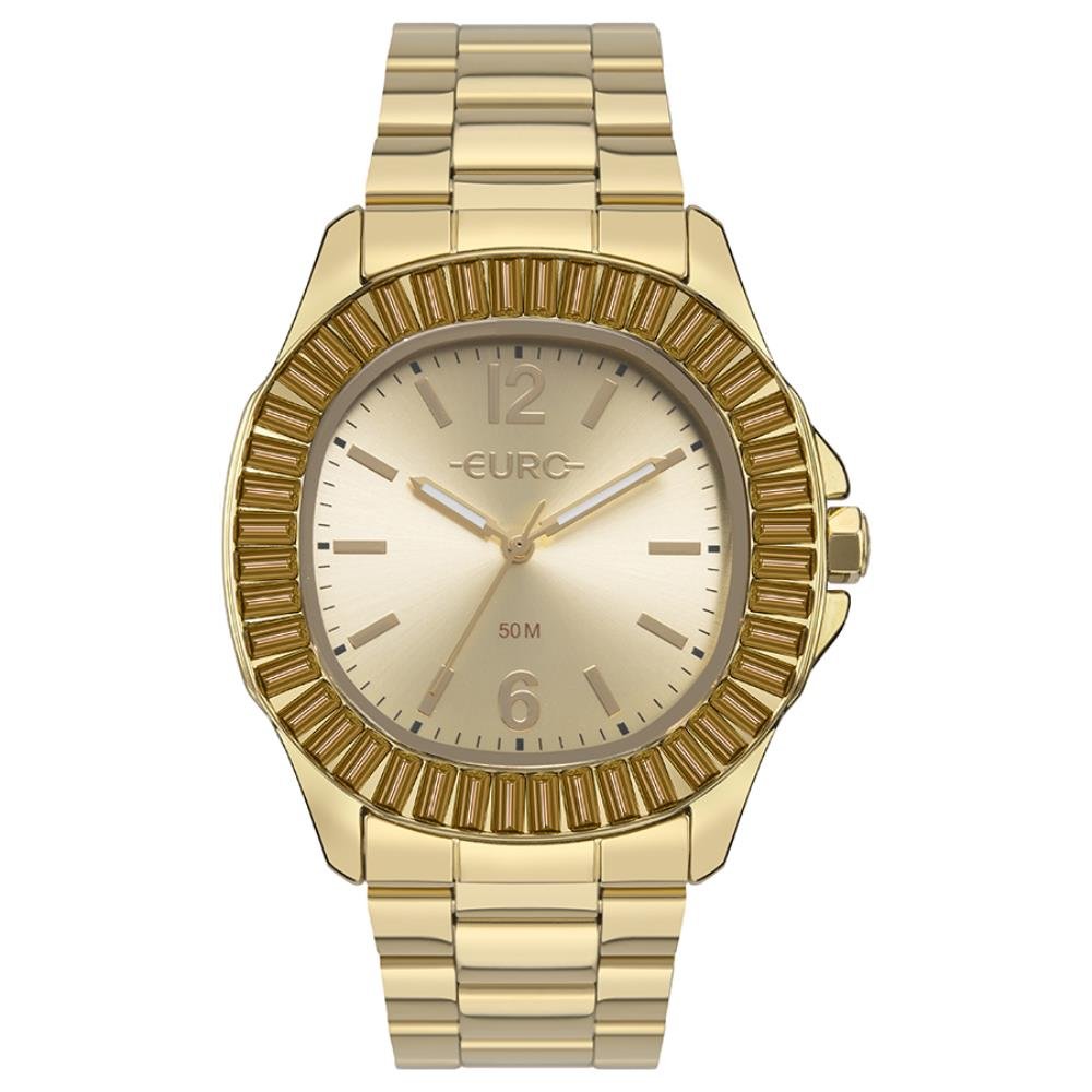 Relógio Euro Feminino Ref: Eu2035yxb/4d Fashion Pedras Dourado Dourado 1