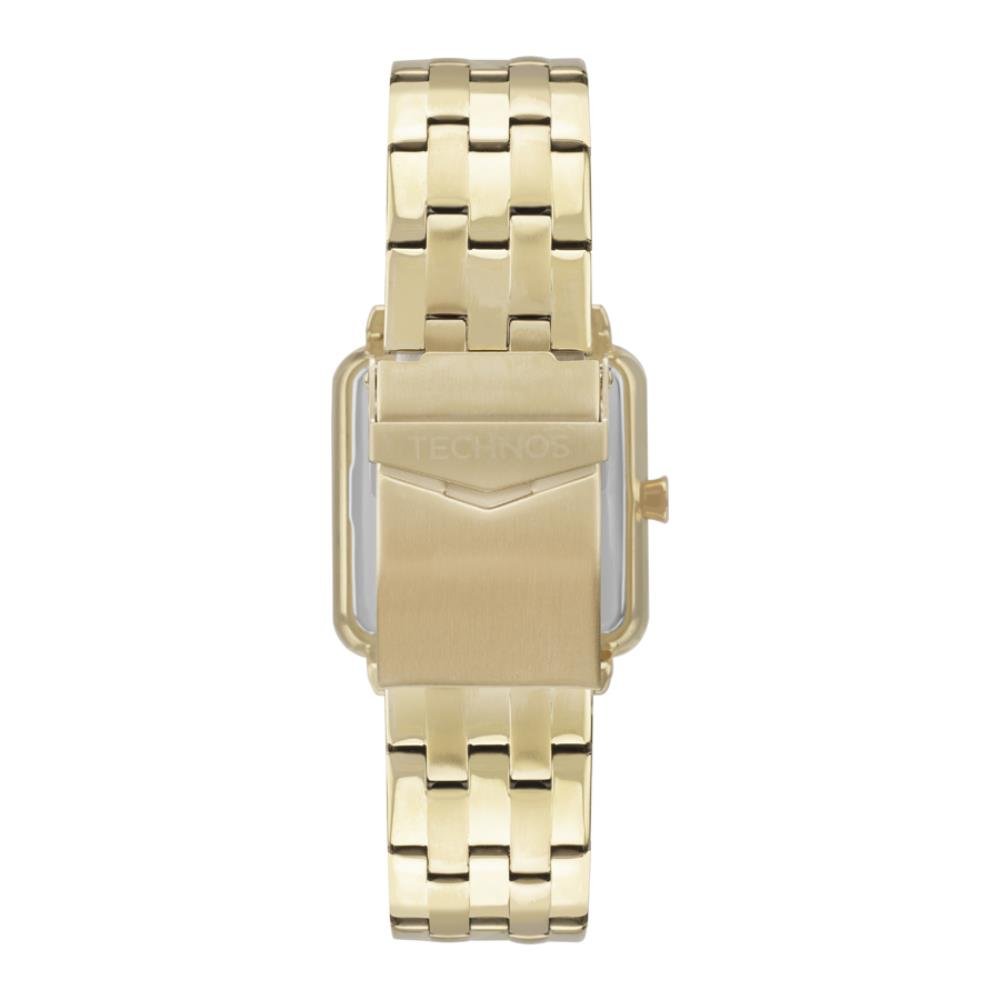 Relógio Technos Feminino Ref: Gl22am/1k Slim Retangular Dourado Dourado 2