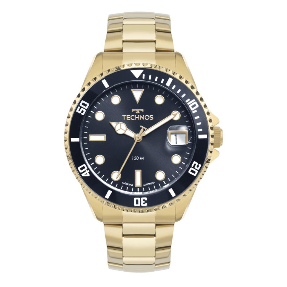 Relógio Technos Masculino Ref: 2415dw/1a Acqua Diver Dourado Dourado 1
