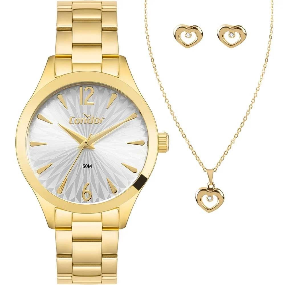 Relógio Condor Feminino Ref: Co2035nic/k4k Dourado + Semijóia Dourado 1