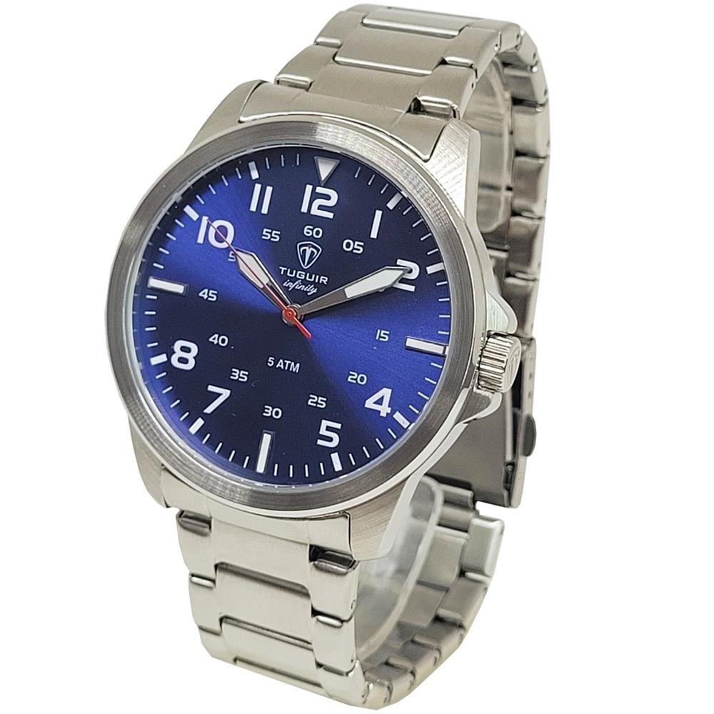 Relógio Tuguir Masculino Ref: Tg9167c Tgi37096 Casual Aço Prateado Prata 2