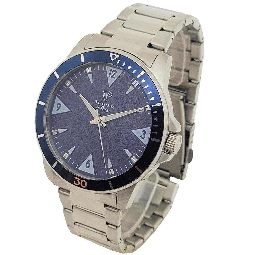 Relógio Tuguir Masculino Ref: 9167g Tgi37072 Casual Aço Prateado Prata 2