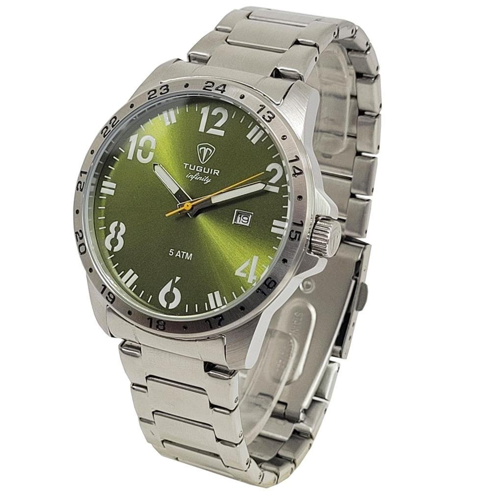 Relógio Tuguir Masculino Ref: Tg9167d Tgi37100 Casual Aço Prateado Prata 2