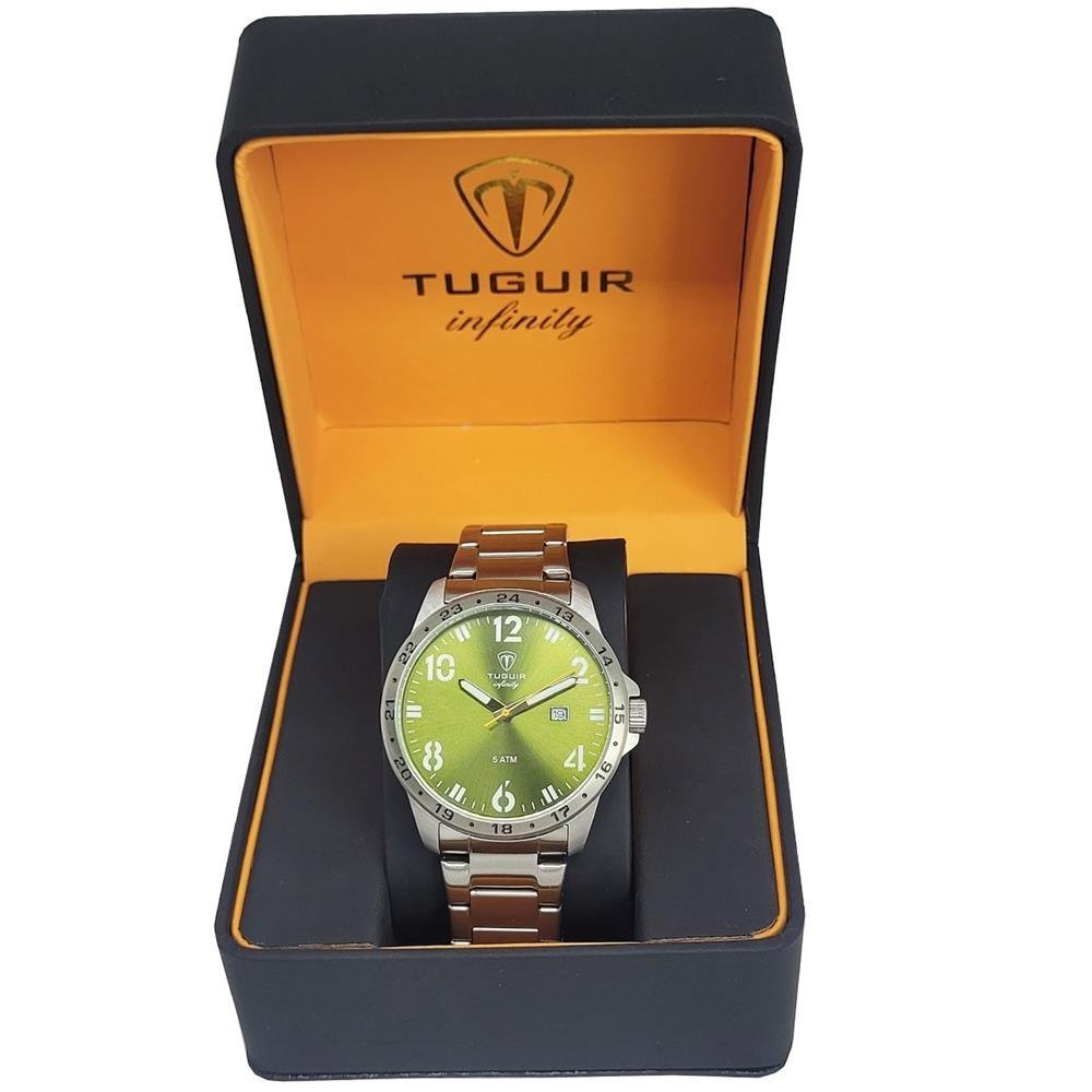 Relógio Tuguir Masculino Ref: Tg9167d Tgi37100 Casual Aço Prateado Prata 4