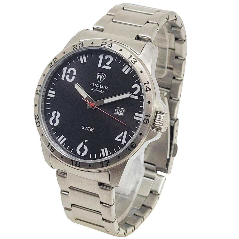 Relógio Tuguir Masculino Ref: Tg9167d Tgi37099 Casual Aço Prateado Prata 2