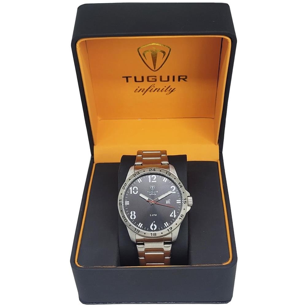 Relógio Tuguir Masculino Ref: Tg9167d Tgi37099 Casual Aço Prateado Prata 4