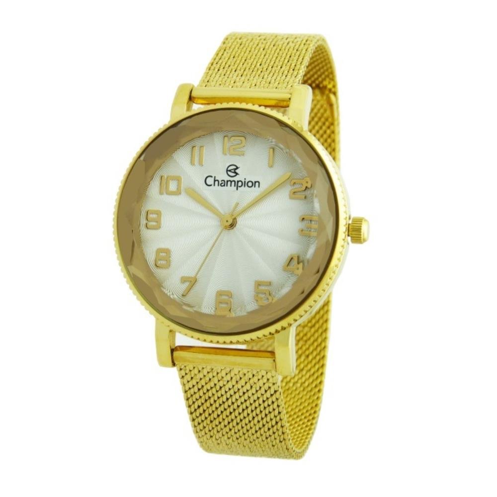 Relógio Champion Feminino Ref: Cf24153h Casual Mesh Dourado Dourado 1