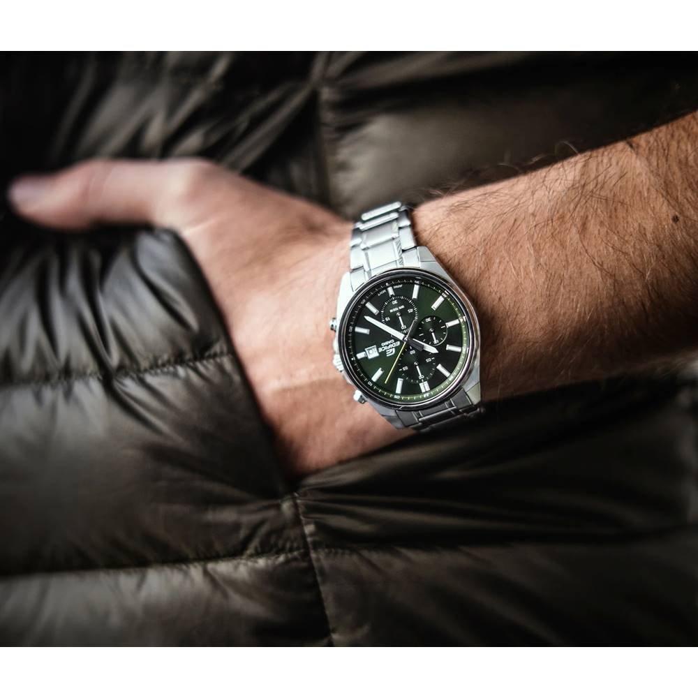 Relógio Casio Masculino Ref: Efv-610d-3cvudf Edifice Cronógrafo Prateado Prata 4