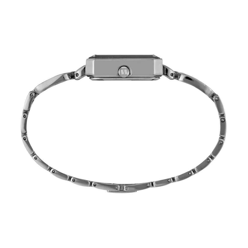 Relógio Seculus Feminino Ref: 23736l0svnb2 Retangular Bracelete Dourado Prata 3