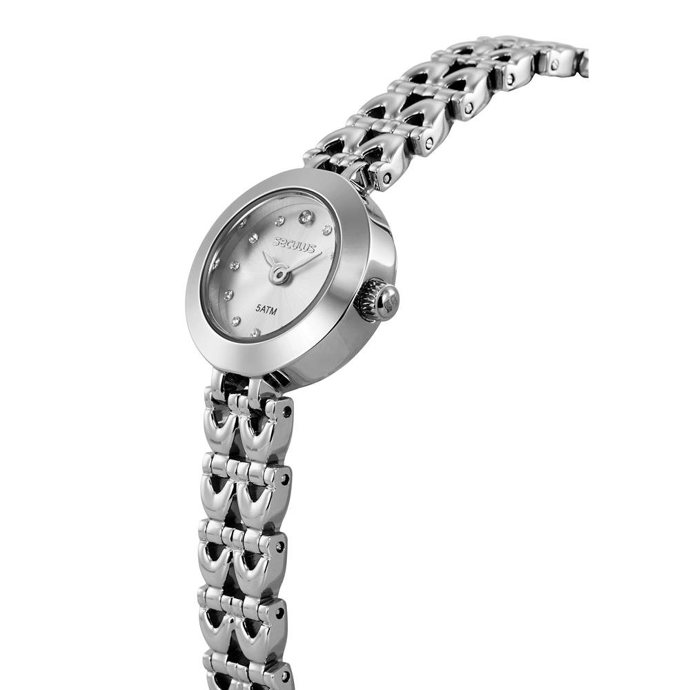 Relógio Seculus Feminino Ref: 23696l0svnb4 Bracelete Mini Prateado Prata 2