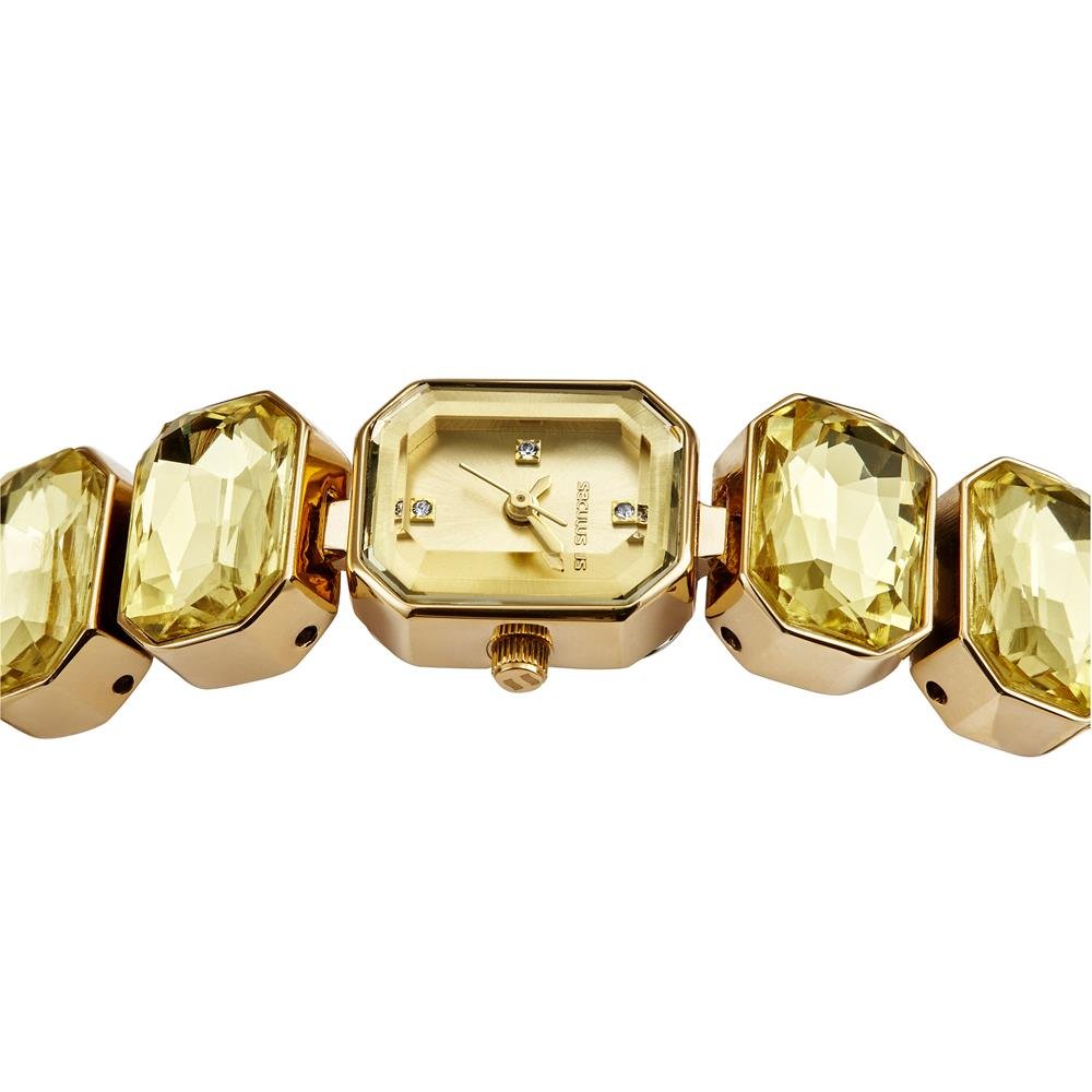 Relógio Seculus Feminino Ref: 77333lpsvdb1 Retangular Bracelete Dourado Dourado 4