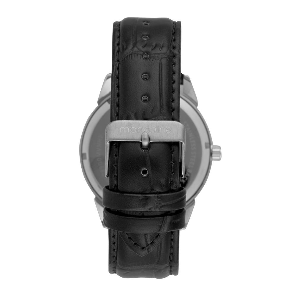 Relogio Mondaine Masculino Ref: 99789g0mvnh1 Casual Prateado Preto 3