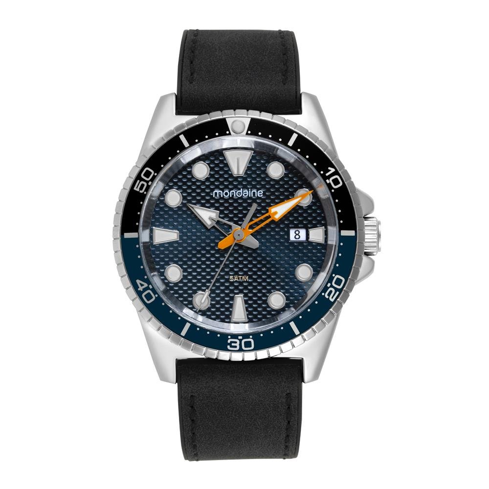 Relogio Mondaine Masculino Ref: 32886g0mvnh1 Casual Prateado Preto 1