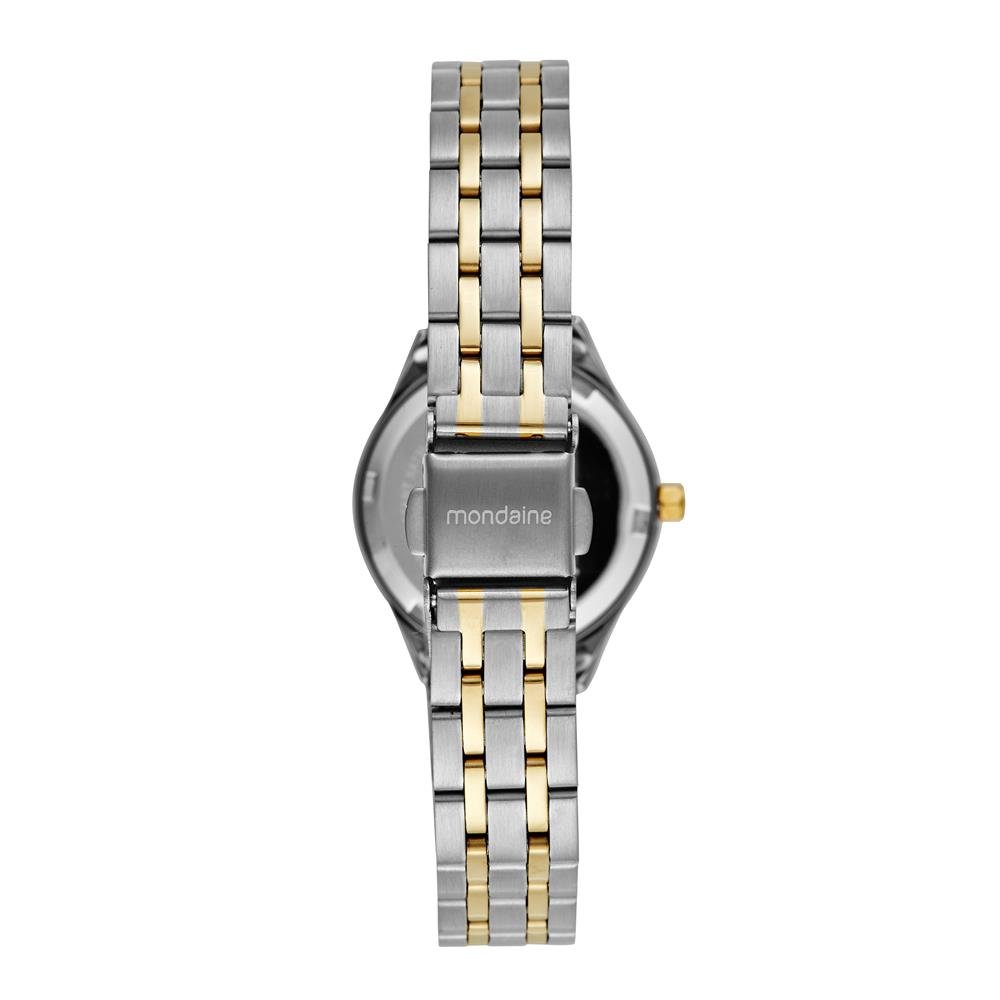 Relogio Mondaine Feminino Ref: 32858lpmvbe2 Clássico Bicolor Prata/Dourado 2
