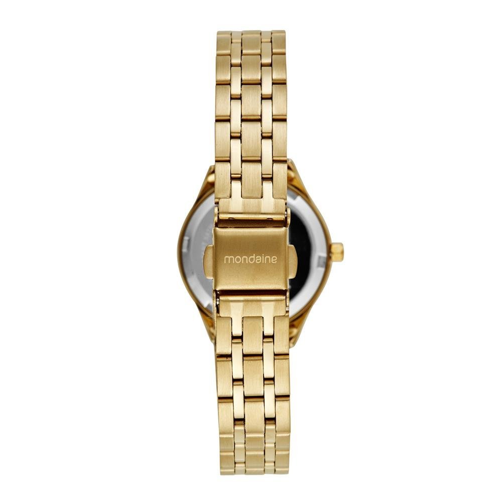 Relogio Mondaine Feminino Ref: 32858lpmvde1 Clássico Dourado Dourado 3