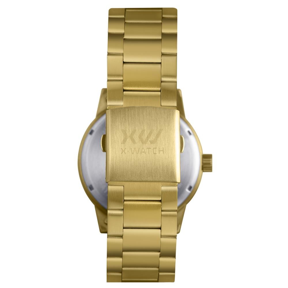 Relógio X-Watch Masculino Ref: Xmgs1045 P2kx Casual Dourado Dourado 3