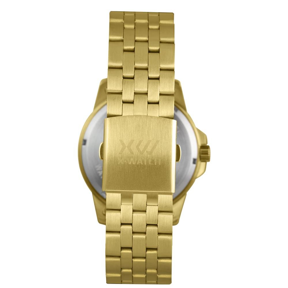 Relógio X-Watch Masculino Ref: Xmgs1047 C2kx Casual Dourado Dourado