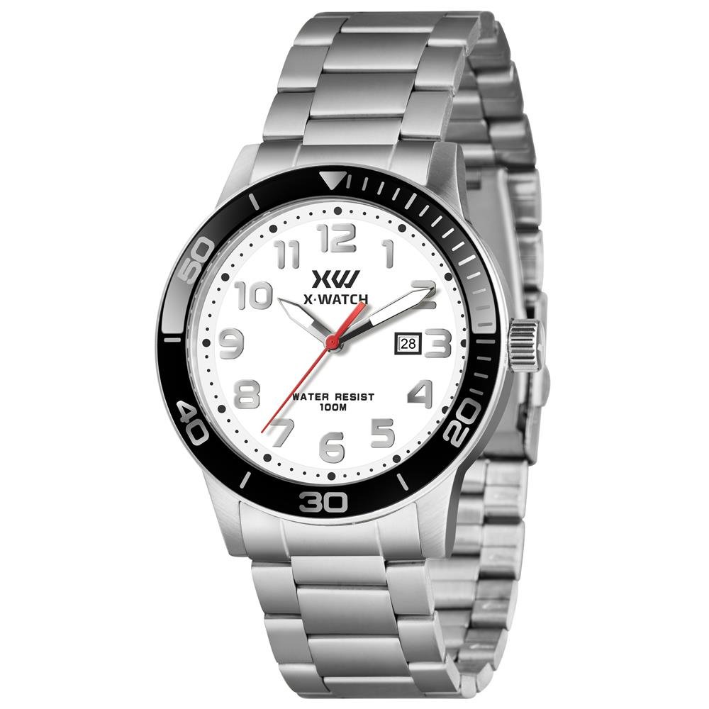 Relógio X-Watch Masculino Ref: Xmss1062 B2sx Casual Prateado Prata 1