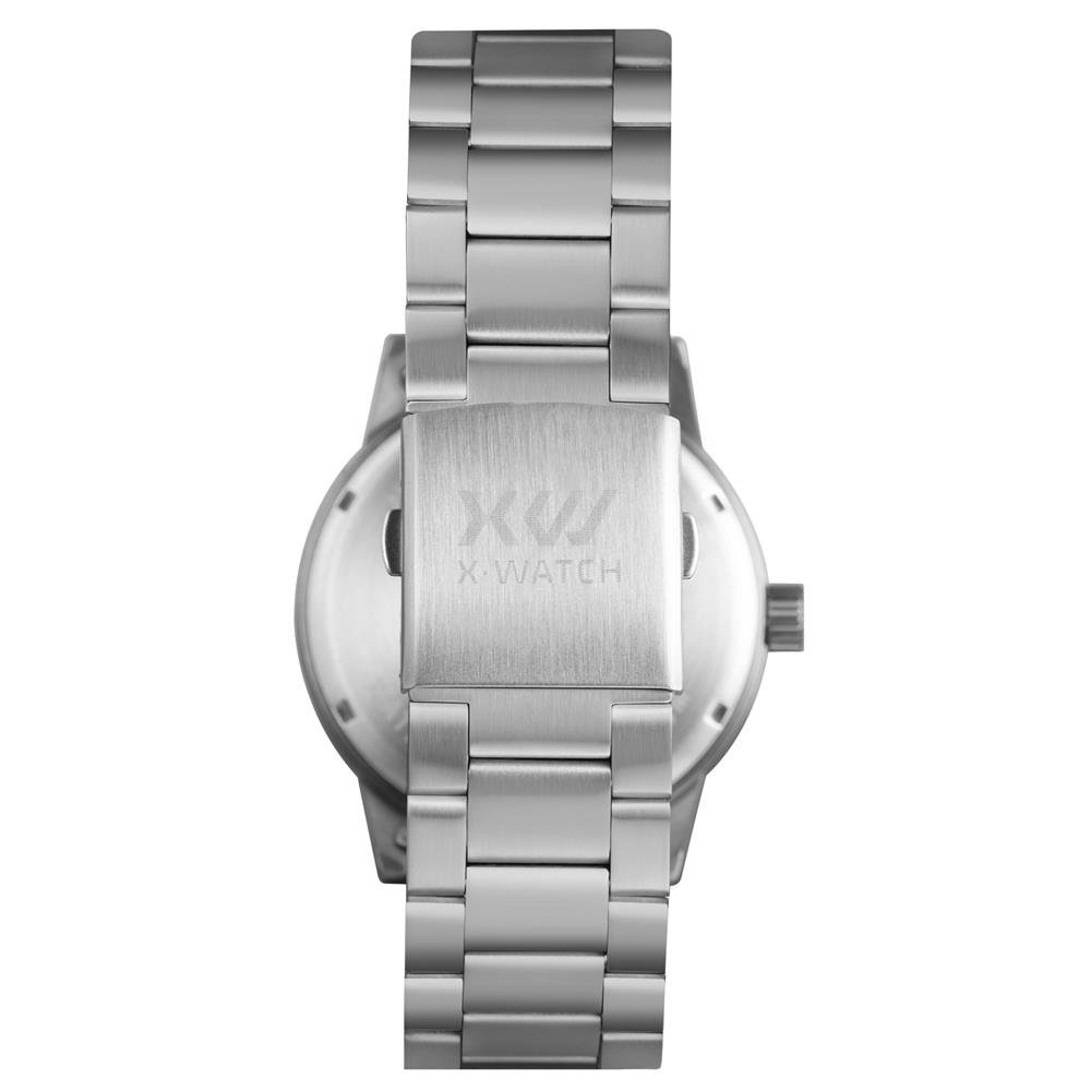 Relógio X-Watch Masculino Ref: Xmss1062 B2sx Casual Prateado Prata 3