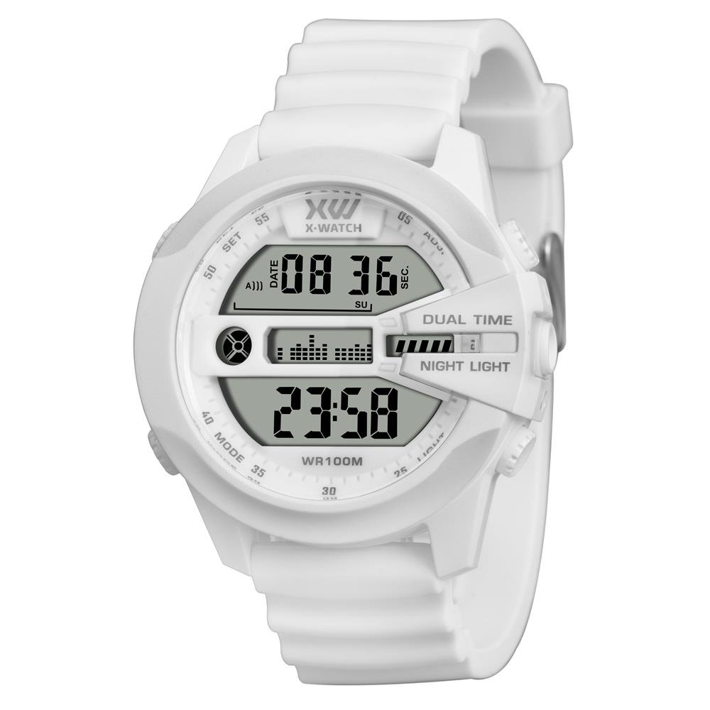 Relógio X-Watch Masculino Ref: Xmppd800 Bxbx Esportivo Digital Branco