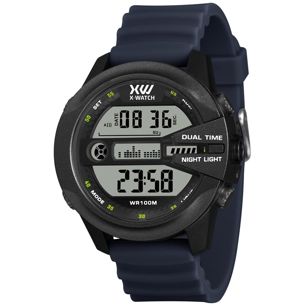 Relógio X-Watch Masculino Ref: Xmppd799 Bxdx Esportivo Digital Azul 1