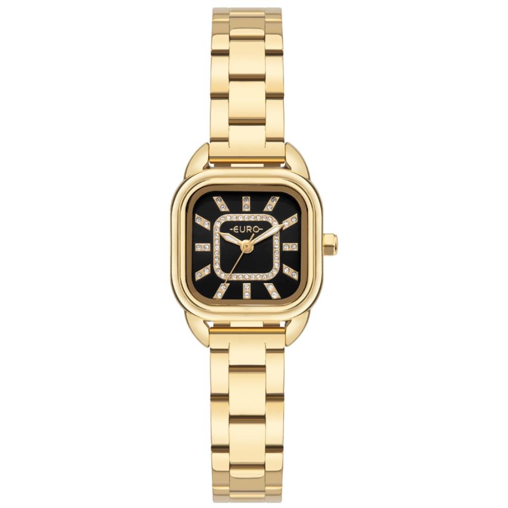 Relógio Euro Feminino Ref: Eu2036yvg/4p Casual Retangular Dourado