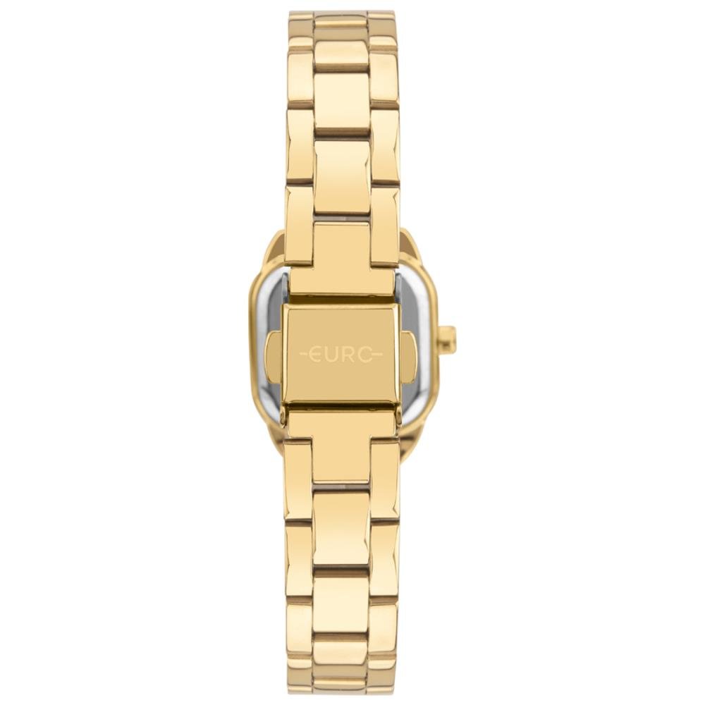 Relógio Euro Feminino Ref: Eu2036yvg/4p Casual Retangular Dourado Dourado 3