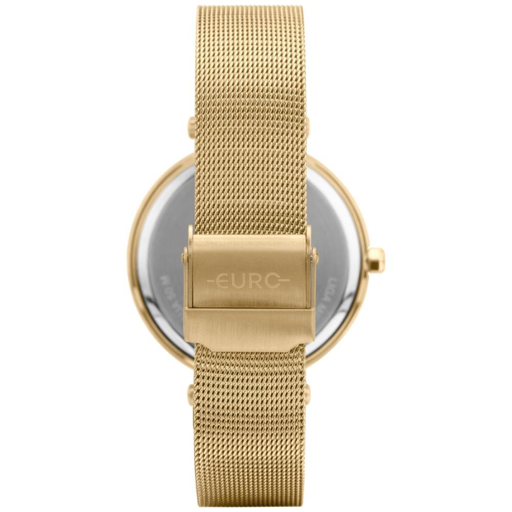 Relógio Euro Feminino Ref: Eu2035yxq/4v Fashion Mesh Dourado Dourado/Vermelho 2