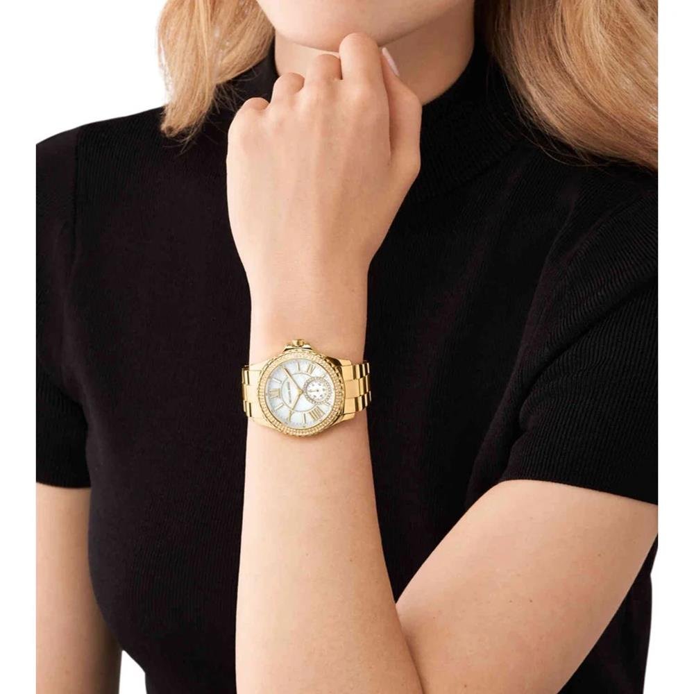 Relógio Michael Kors Feminino Ref: Mk7401/1dn Fashion Dourado Dourado 5