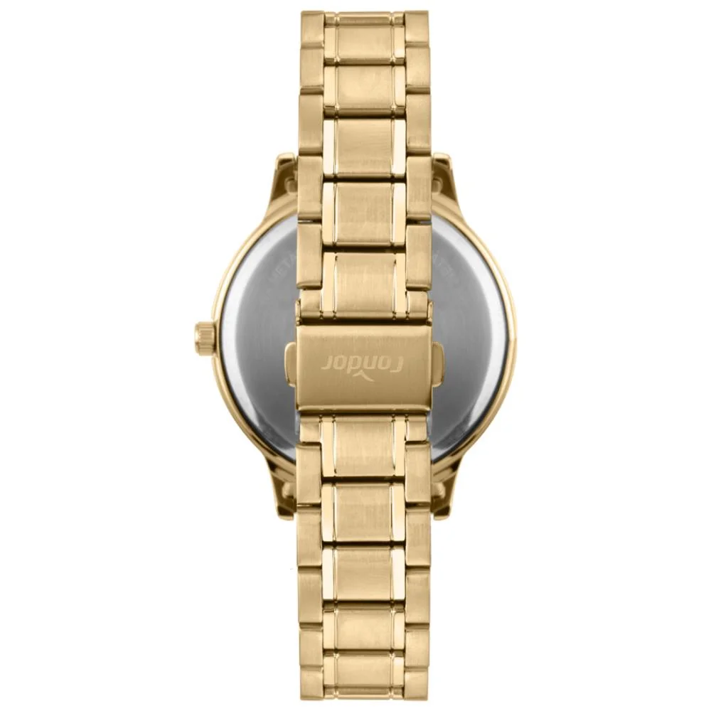 Relógio Condor Masculino Ref: Co2035nri/4p Casual Dourado Dourado 2