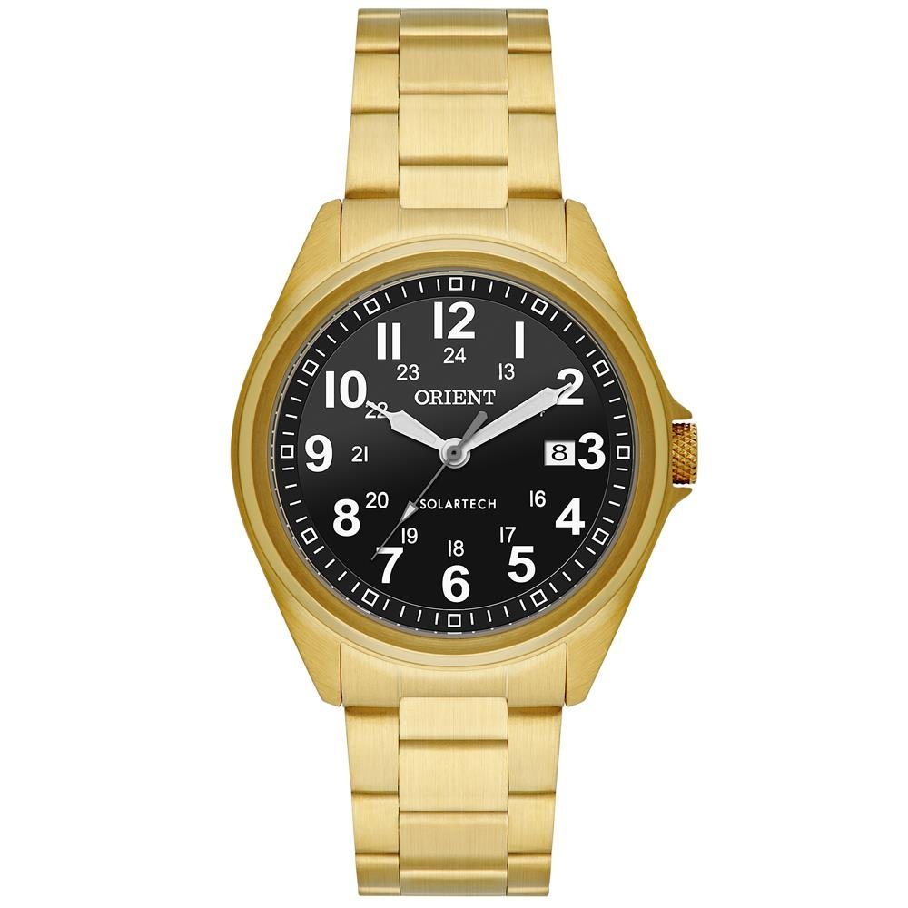 Relógio Orient Masculino Ref: Mgss1285 P2kx Solar Dourado Dourado 1