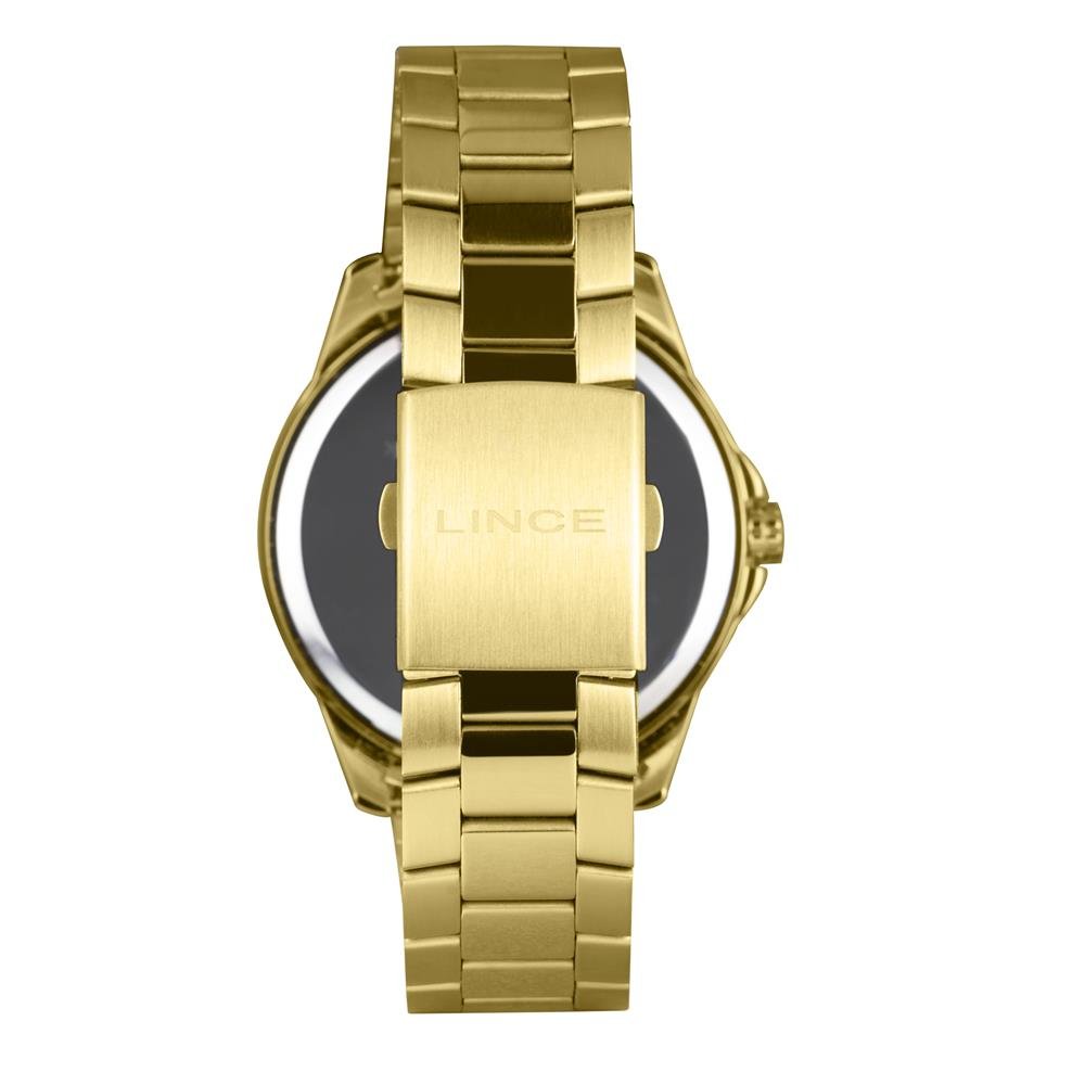 Relógio Lince Masculino Ref: Mrgm007l46 P1kx Casual Dourado Dourado 2