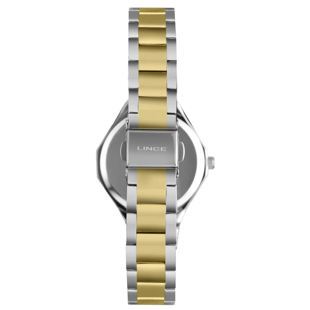 Relógio Lince Feminino Ref: Lrtj181l34 P1sk Fashion Bicolor Prata/Dourado 3