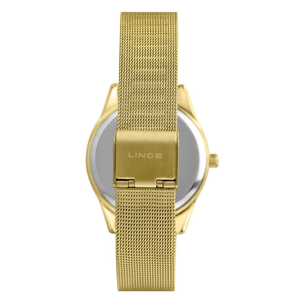 Relógio Lince Feminino Ref: Lrgj178l36 N2kx Casual Mesh Dourado Dourado 3