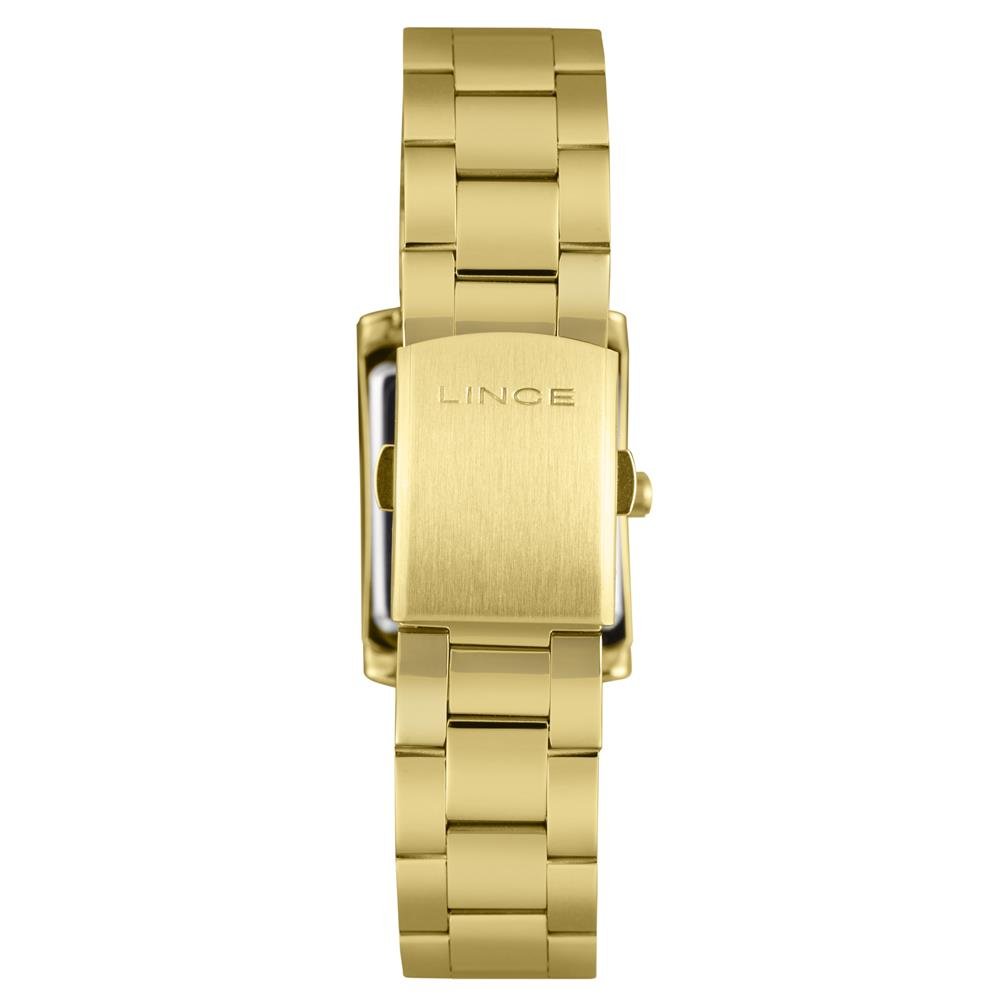 Relógio Lince Feminino Ref: Lqg4827l26 S1kx Retangular Dourado Dourado 2