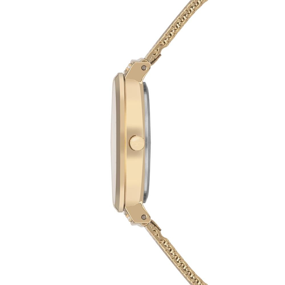 Relógio Technos Feminino Ref: Vj20ab/1x Slim Safira Mesh Dourado Dourado 2