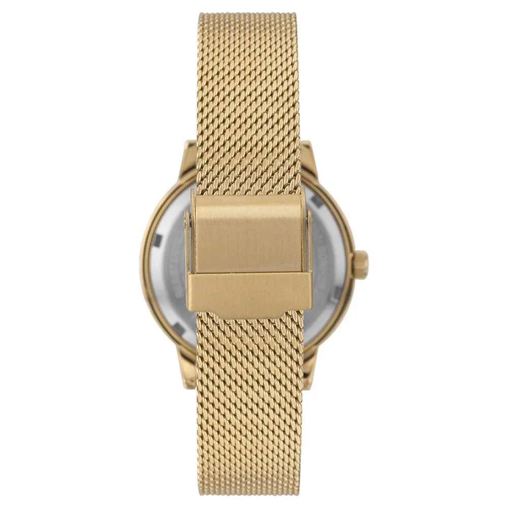 Relógio Technos Feminino Ref: 2035ncj/1p Matelassé Mesh Dourado Dourado 3